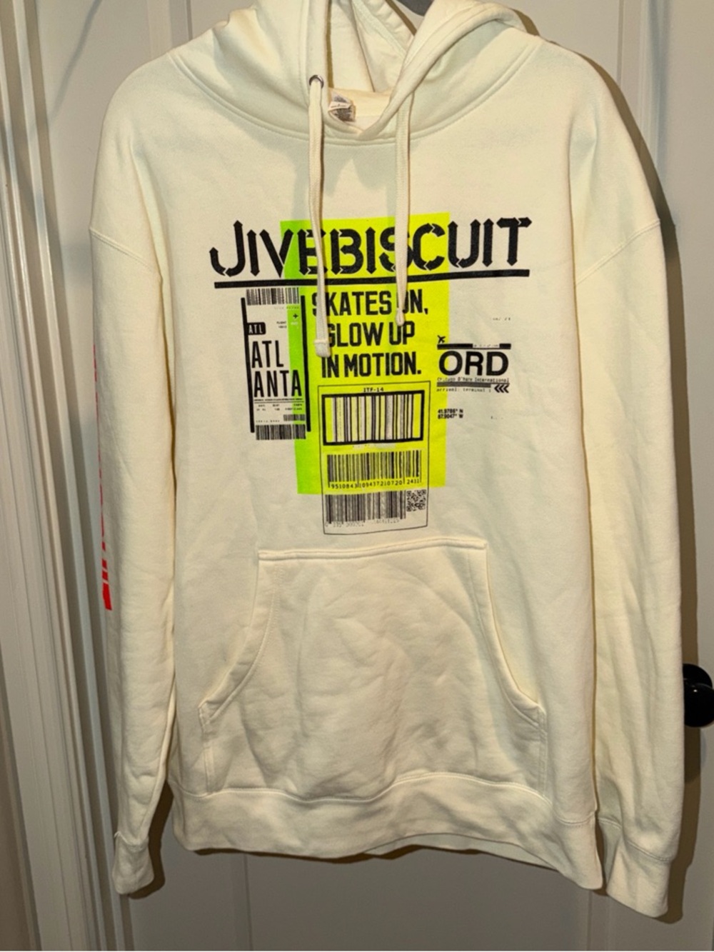 Men’s Jivebiscuit Cream Graphic Crewneck Hoodie